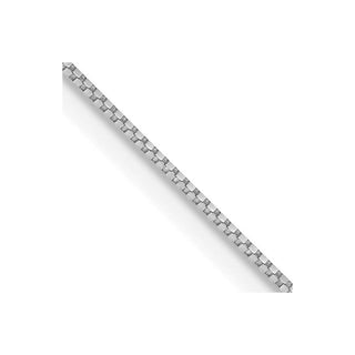 16" 10K White Gold .7mm Box Chain