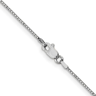 30" 10k White Gold .9mm Box Chain