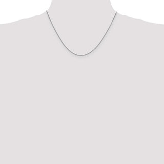 18" 10k White Gold .9mm Box Chain