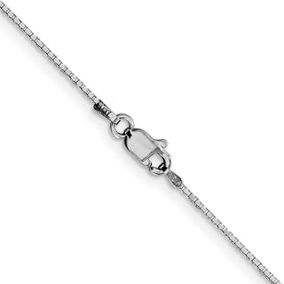 16" 10k White Gold .95mm Box Chain