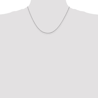 18" 10k White Gold 1mm Box Chain