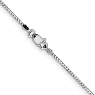 18" 10k White Gold 1.05mm Box Chain