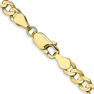 24" 10k Yellow Gold 4.5mm Concave Open Figaro Chain