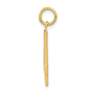 10K Yellow Gold Casted Large Polished Number 4 Charm