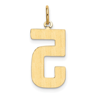 10K Yellow Gold Casted Large Polished Number 5 Charm