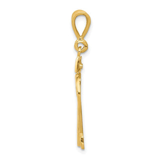 10K Yellow Gold Casted Large Polished Number 32 Charm