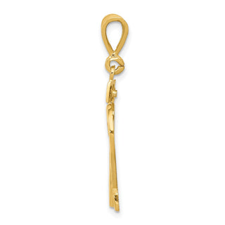 10K Yellow Gold Casted Large Polished Number 32 Charm