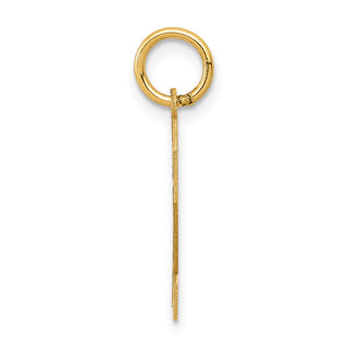 10K Yellow Gold Medium Satin Number 2 Charm