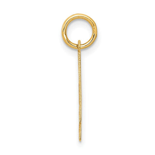10K Yellow Gold Medium Satin Number 4 Charm