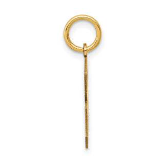 10K Yellow Gold Medium Satin Number 8 Charm
