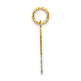 10K Yellow Gold Small Satin Number 13 Charm