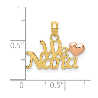 10k Two-tone Gold We Love Nana Charm