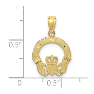 10K Yellow Gold Claddagh Charm 10M298