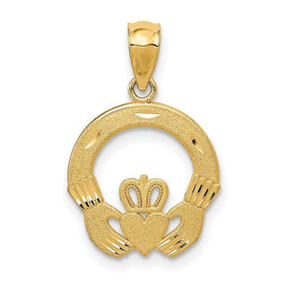 10K Yellow Gold Claddagh Charm 10M298