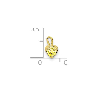 10k Yellow Gold November Simulated Birthstone Heart Charm