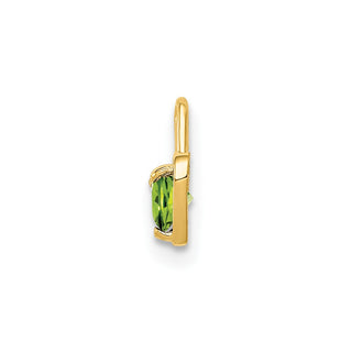 10k Yellow Gold August Simulated Birthstone Heart Charm