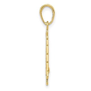10k Yellow Gold Polished Christmas Tree Pendant 10M482