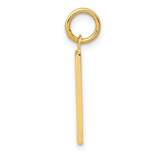 10K Yellow Gold Casted Medium Polished Number 1 Charm