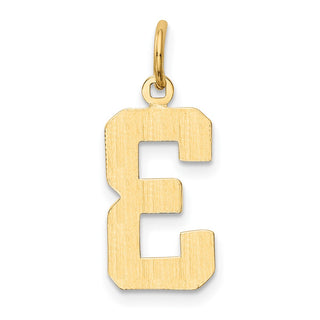 10K Yellow Gold Casted Medium Polished Number 3 Charm