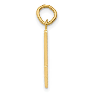 10K Yellow Gold Casted Medium Polished Number 4 Charm