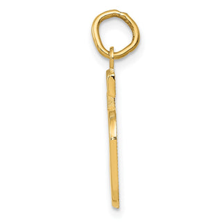 10K Yellow Gold Casted Medium Polished Number 5 Charm