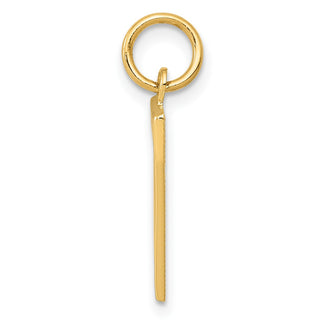 10K Yellow Gold Casted Medium Polished Number 7 Charm