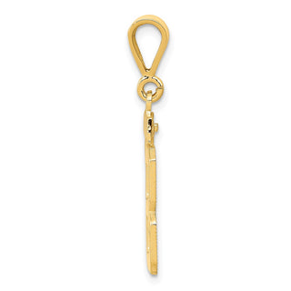 10K Yellow Gold Casted Medium Polished Number 88 Charm