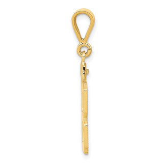 10K Yellow Gold Casted Medium Polished Number 88 Charm