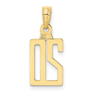 10k Yellow Gold Number 20 Pendant