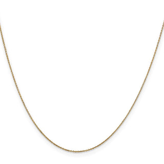 14" 10k Yellow Gold .6mm Diamond-cut Cable Chain