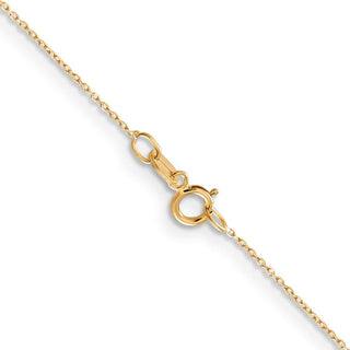 14" 10k Yellow Gold .6mm Diamond-cut Cable Chain