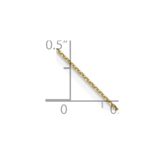 14" 10k Yellow Gold .6mm Diamond-cut Cable Chain