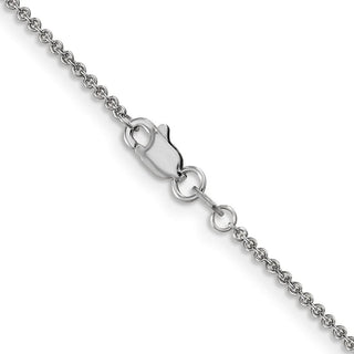 16" 10k White Gold 1.4mm Cable Chain