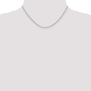 16" 10k White Gold 1.4mm Cable Chain