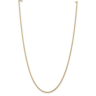 20" 10k Yellow Gold 2.2mm Forzantine Cable Chain
