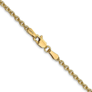 20" 10k Yellow Gold 2.2mm Forzantine Cable Chain