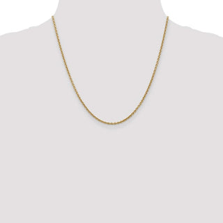 20" 10k Yellow Gold 2.2mm Forzantine Cable Chain