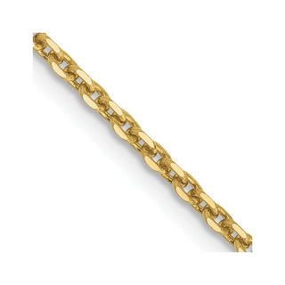 16" 10k Yellow Gold 1.65mm Diamond-cut Cable Chain