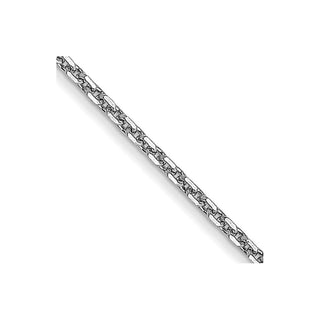 16" 10k White Gold .95mm Diamond-cut Cable Chain