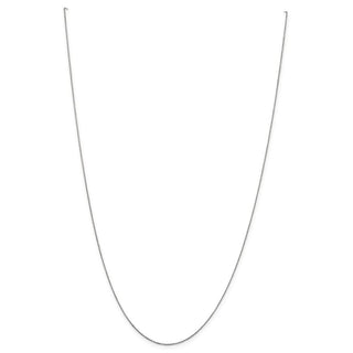 14" 10k White Gold .6mm Diamond-cut Cable Chain