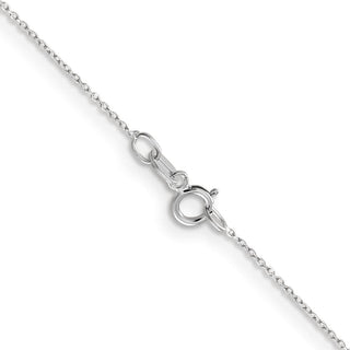 14" 10k White Gold .6mm Diamond-cut Cable Chain