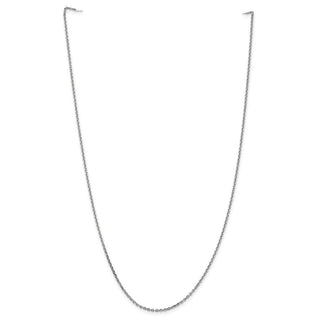 24" 10K White Gold 1.65mm Diamond-cut Cable Chain