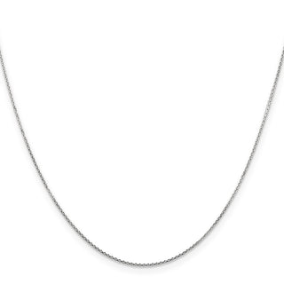 16" 10k White Gold .8mm Diamond-cut Cable with Lobster Clasp Chain 10PE196-16