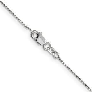 16" 10k White Gold .8mm Diamond-cut Cable with Lobster Clasp Chain 10PE196-16