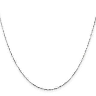 16" 10k White Gold .8mm Diamond-cut Cable with Lobster Clasp Chain 10PE196-16
