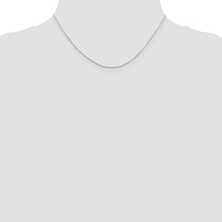 16" 10k White Gold .8mm Diamond-cut Cable with Lobster Clasp Chain 10PE196-16