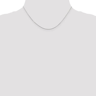 16" 10k White Gold .8mm Diamond-cut Cable with Lobster Clasp Chain 10PE196-16