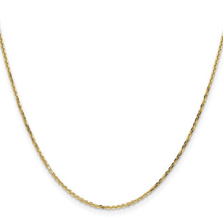 14" 10k Yellow Gold 1.3mm Diamond-cut Cable Chain