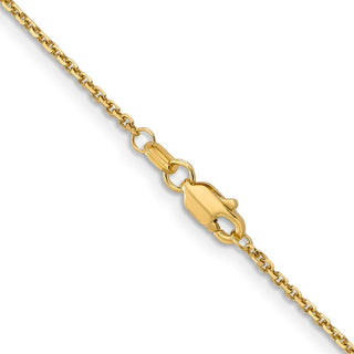 14" 10k Yellow Gold 1.3mm Diamond-cut Cable Chain