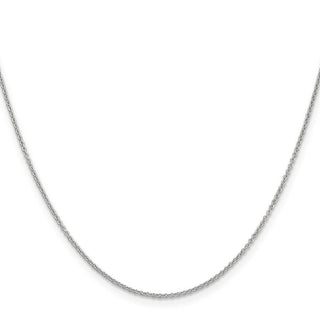 16" 10K White Gold 1.2mm Cable Chain